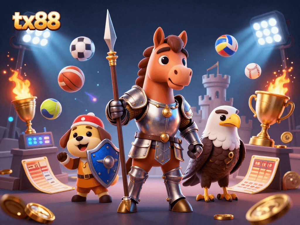 Experience lively betting action with tx88 at this dynamic 3D casino scene filled with engaging elements.