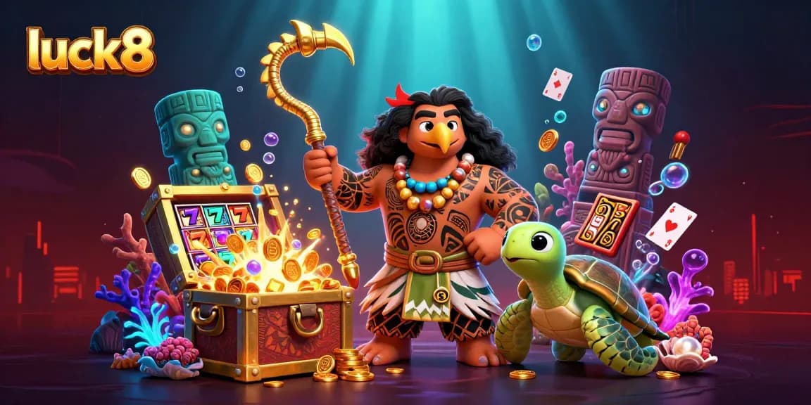 Experience luck8 with vibrant casino action featuring a demigod and lively gaming elements.