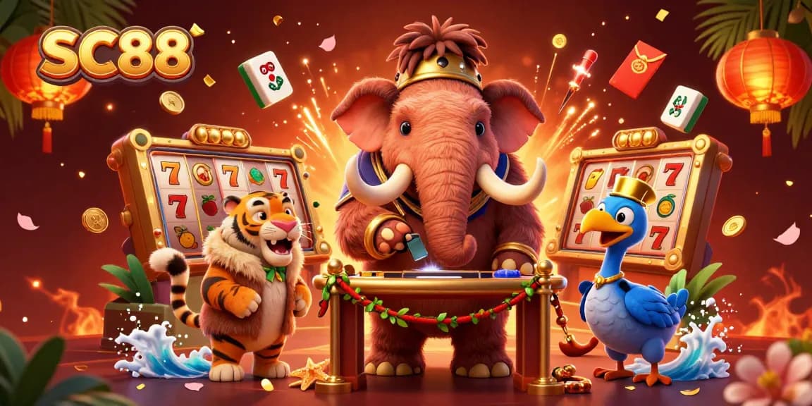 SC88 features a vibrant 3D casino scene with unique characters engaging in exciting gaming action.