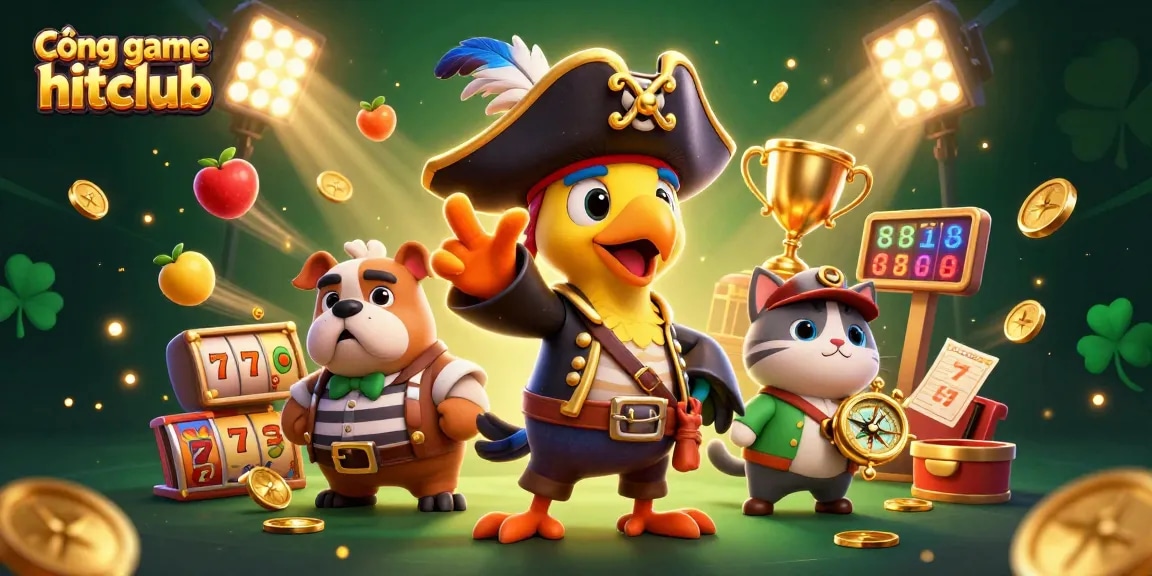 Engage with the exciting Cổng game hitclub through vibrant 3D casino illustrations filled with golden treasures.