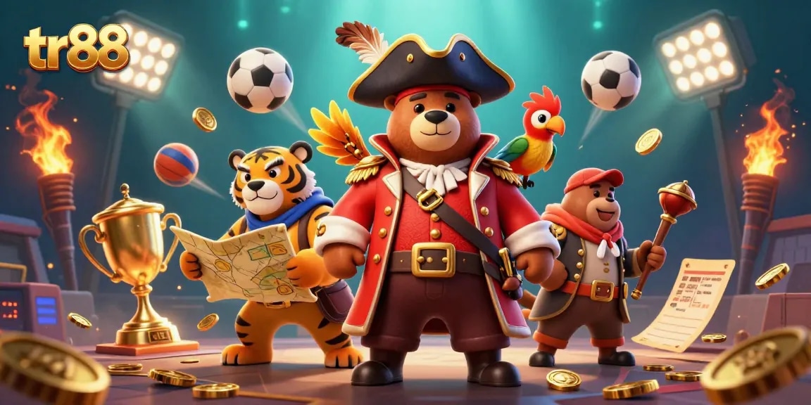 Experience thrilling moments at tr88 with an exciting scene featuring engaging casino characters and dynamic game elements.