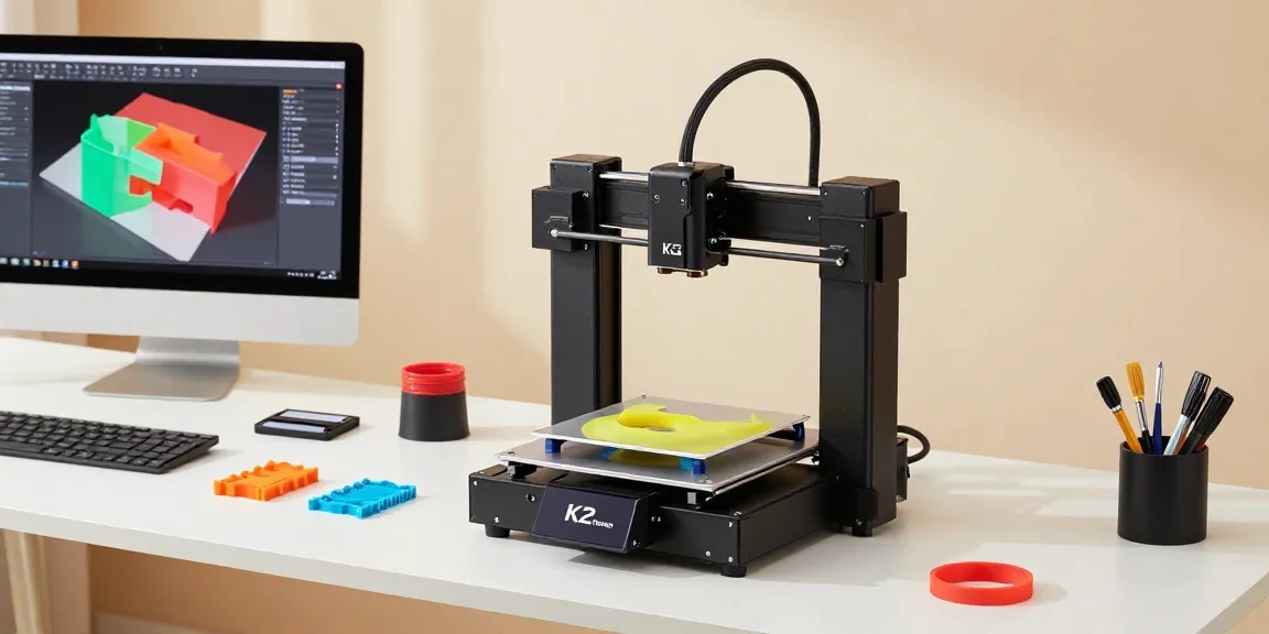 Best value 3D printer showcased in a modern tech workshop with digital design tools.
