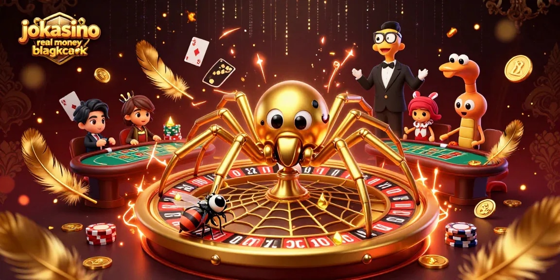 Join the excitement of jokacasino real money blackjack at a vibrant casino scene.
