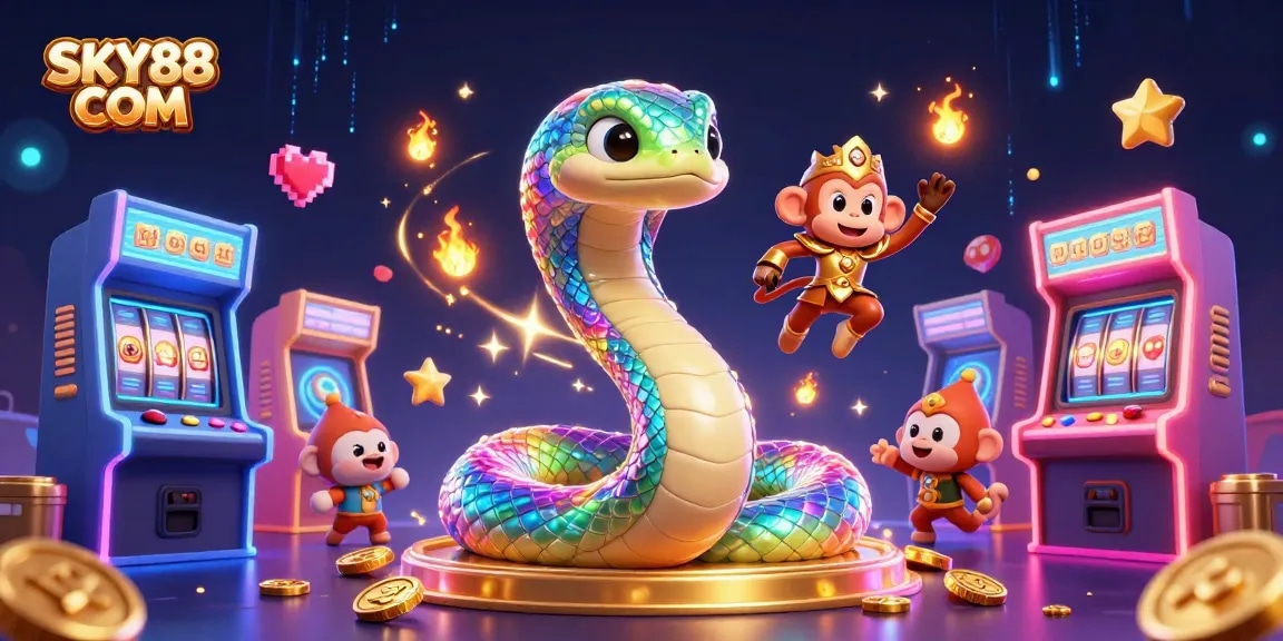 Engage with winning strategies at SKY88 COM, featuring vibrant casino games and magical scenes.