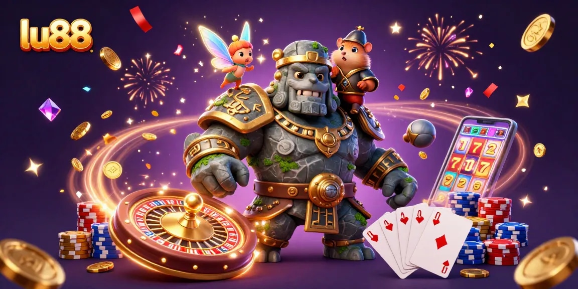 Experience the thrill of lu88 with captivating gaming elements and magical characters in one scene.