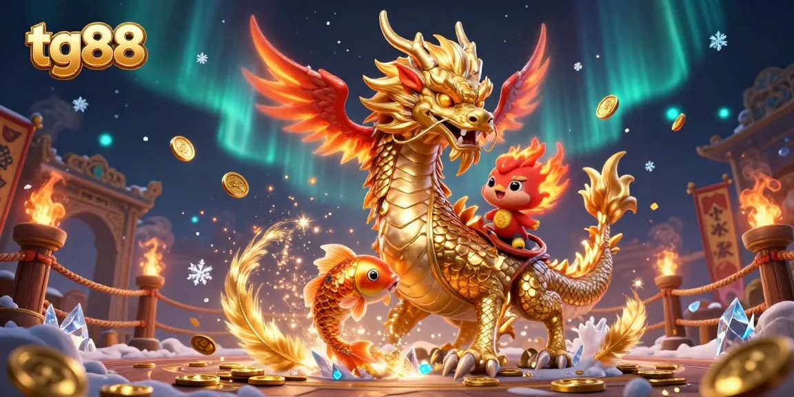 Engage with thrilling tg88 online gaming as a majestic dragon, phoenix, and koi fish unleash riches!