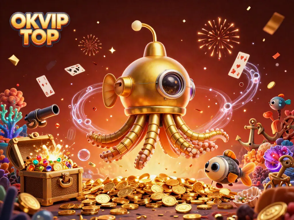Experience thrilling gaming with OKVIP TOP's colorful underwater casino adventure