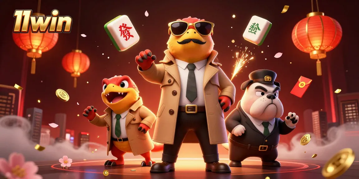 Engage with the vibrant scene of 11win as inventive raptors try to enter a VIP lounge, filled with casino elements.
