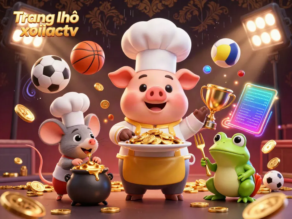 Experience immersive gold coin betting at Trang chủ xoilactv with dynamic sports elements and vibrant characters.