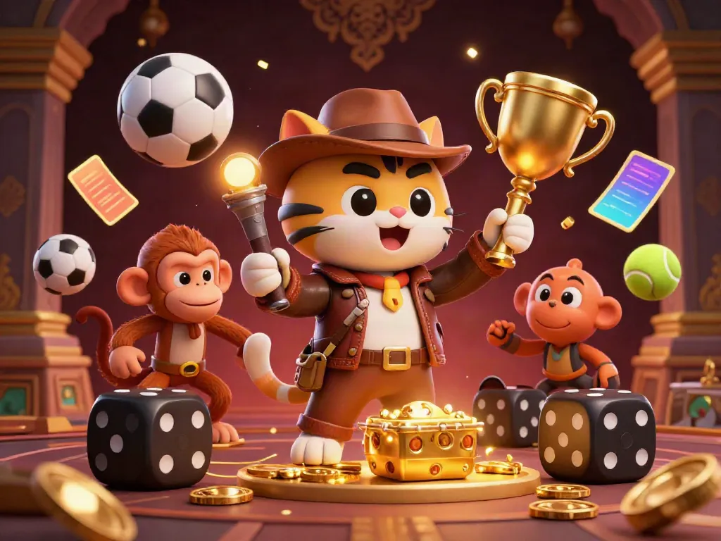 Experience thrilling gaming with gem88's vibrant 3D casino scene illustrated with characters discovering artifacts.