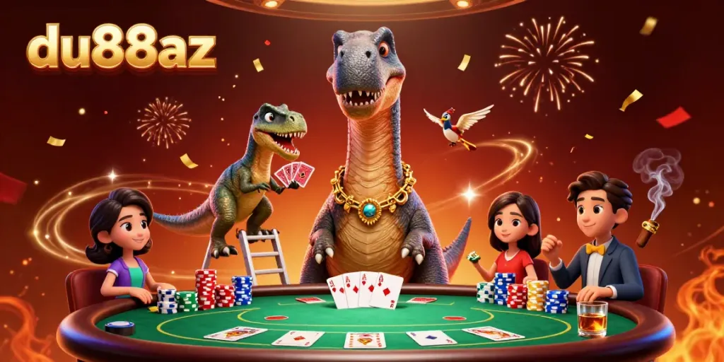 Experience thrilling gameplay at du88az with a vibrant casino scene featuring dynamic characters and elements.
