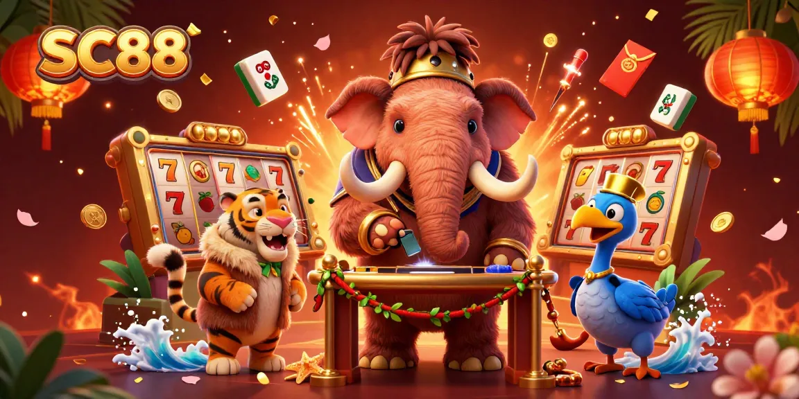 SC88 features a vibrant 3D casino scene with unique characters engaging in exciting gaming action.