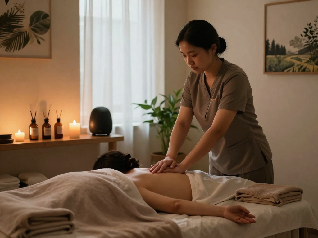 Experience 신림동출장안마 in a tranquil massage studio with soothing ambiance and skilled therapist.