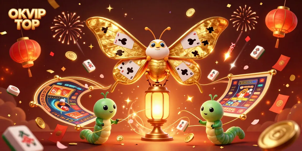 Experience the excitement at OKVIP TOP with vibrant casino scenes and dynamic 3D elements.