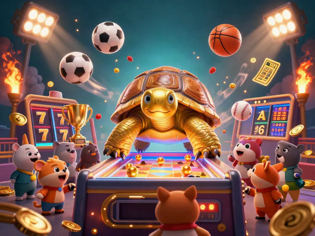 Engage with the dynamic world of RED88, featuring a colossal tortoise pinball machine and exciting gaming elements.
